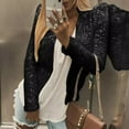 thumbnail image 1 of Autumn Fashion Black Sequin Jackets Women Long Sleeve Glitter Causal Silver Lady Coats Street Wear Yellow Mujer Outwear New, 1 of 5
