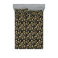 thumbnail image 1 of Autumn Fitted Sheet & Pillow Sham Set, Different Colored Leaves Falling From the Trees Seasonal Change Artwork, Decorative Printed 3 Piece Bedding Decor, Queen, Charcoal Grey Mustard, by Ambesonne, 1 of 2