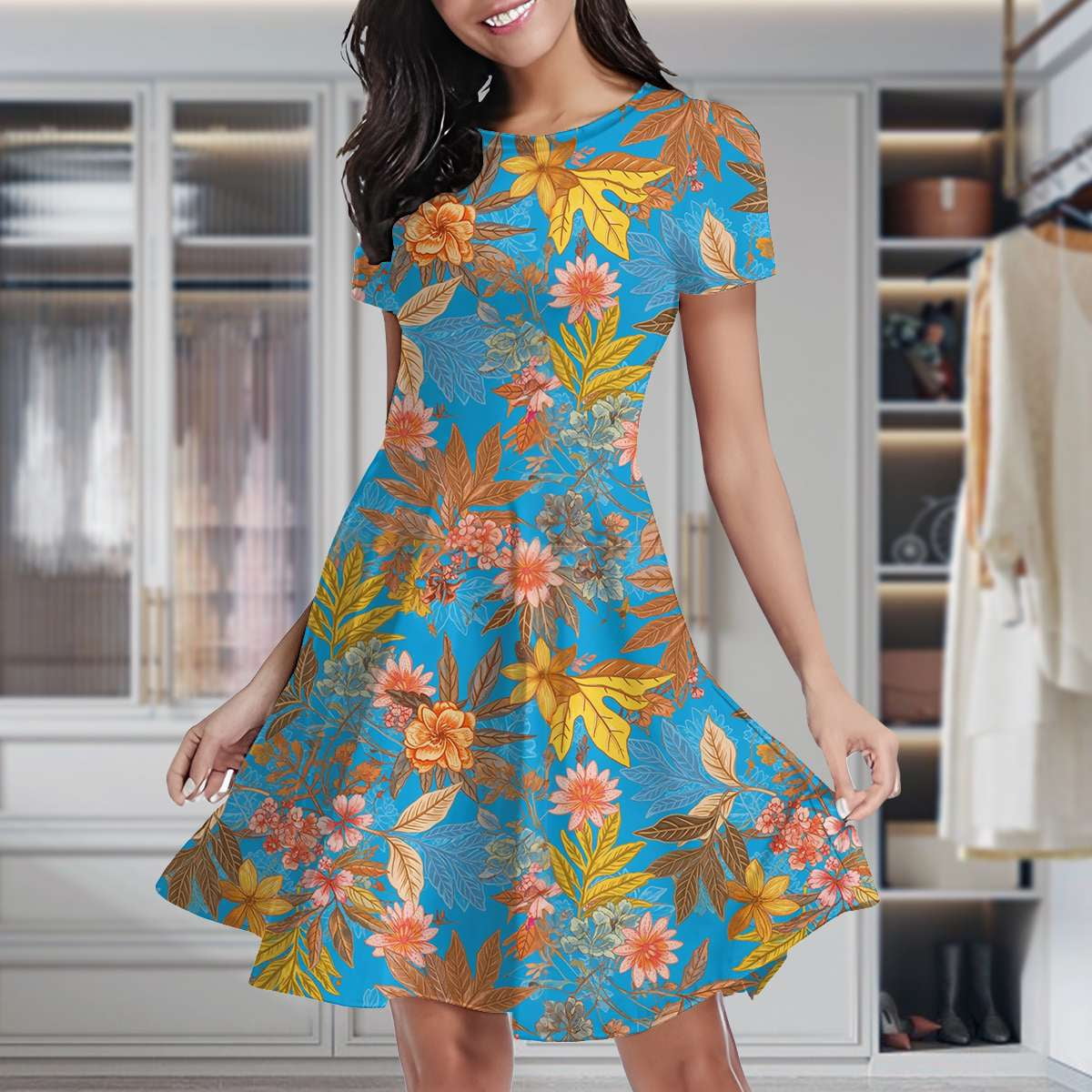 swing dresses for women Coco Moon Lei Onaona Women's A-line Swing Dress (XSMALL)