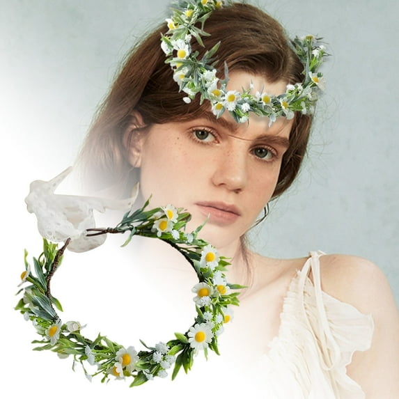 Autumn Floral Head Wreath, Flower for Seasonal Decorations, Wedding Parties, Material, Lightweight Easy to Wear