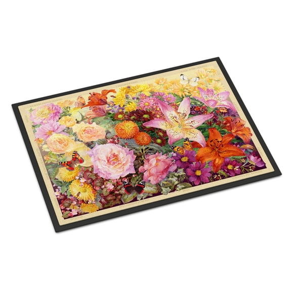 Autumn Floral by Anne Searle Door Mat