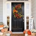 thumbnail image 1 of Autumn Flower Wreath for Front Door Decorative Pumpkin Berry Arrangement for Halloween Autumn Indoor Outdoor Home Wall Door Decoration, 1 of 6