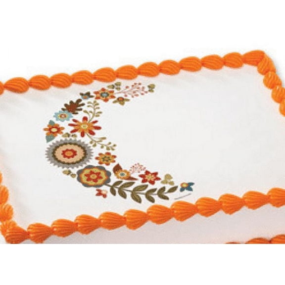 Autumn Flowers Edible Extra Large 8 x 10 Cake Decoration Topper Image