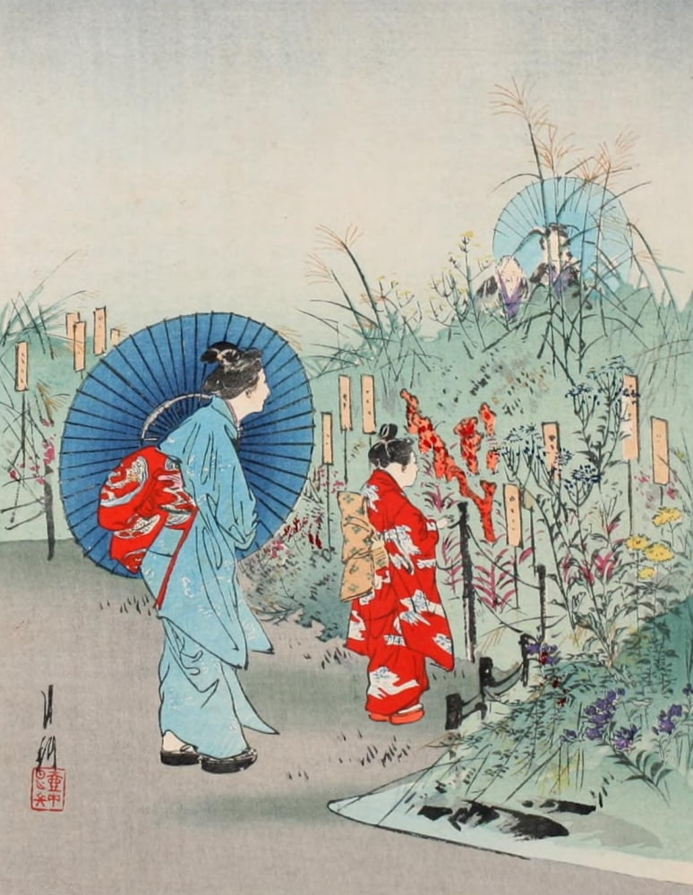 Autumn Flowers Floral Art of Japan 1899 Canvas Art - Unknown (24 x 36)