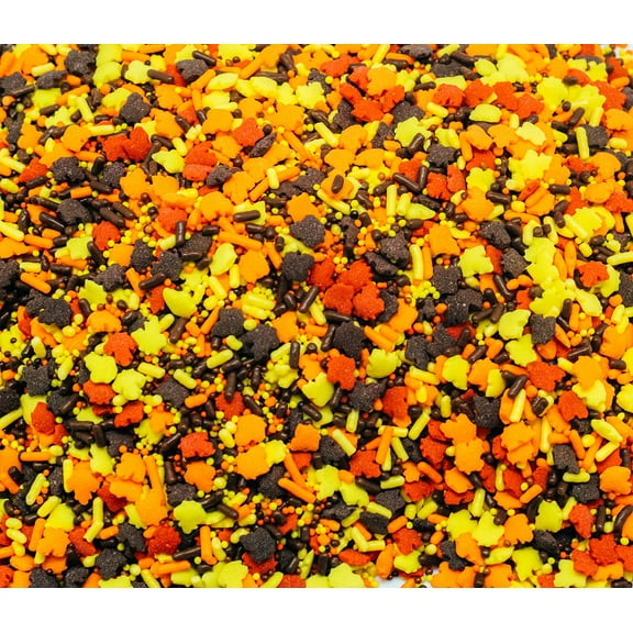 Autumn Foliage Fun- Assorted Fall Sprinkles Autumn Blend Nonpareils Autumn Decorettes Fall Leaf Blend - Edible Baking Sprinkles Cake and Cookie Confetti Sprinkles, Autumn Leaves -4 oz