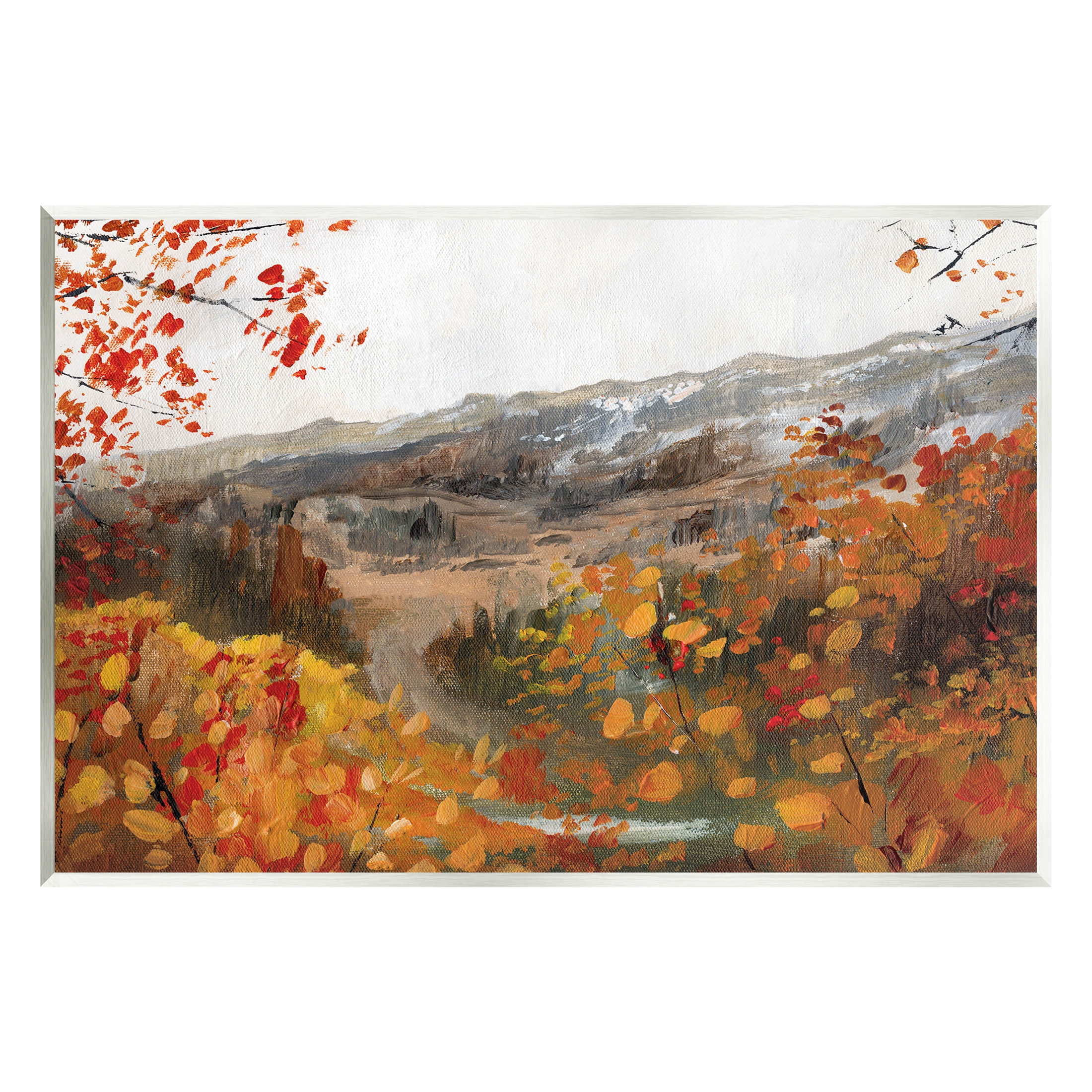 Autumn Foliage Mountain Scene Landscape Painting Unframed Art Print Wall Art