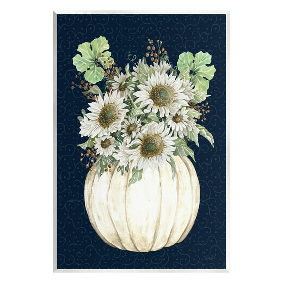 Autumn Foliage Pumpkin Bouquet Botanical & Floral Graphic Art Unframed Art Print Wall Art