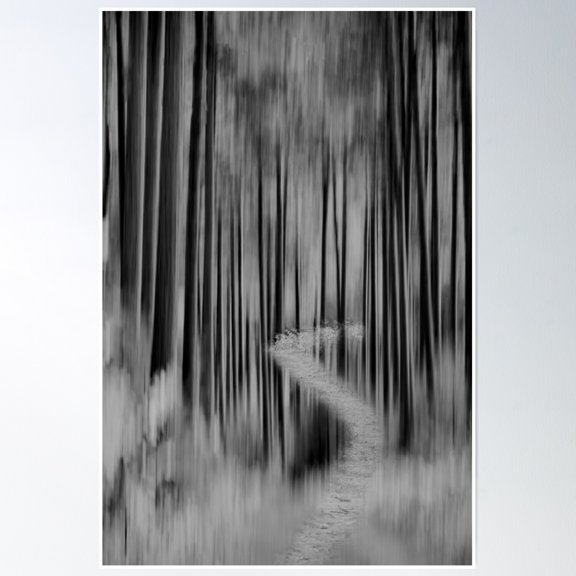 Autumn Forest Abstract Version 2 Poster Wall Art, Modern Wall Decor, 8x12 UNFRAMED