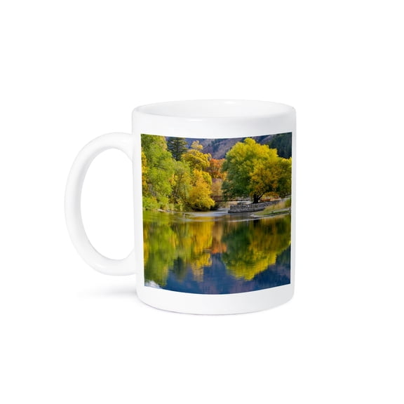 3drose, Autumn Forest Along Logan River, Wasatch Mountains, Utah, 11oz Mug