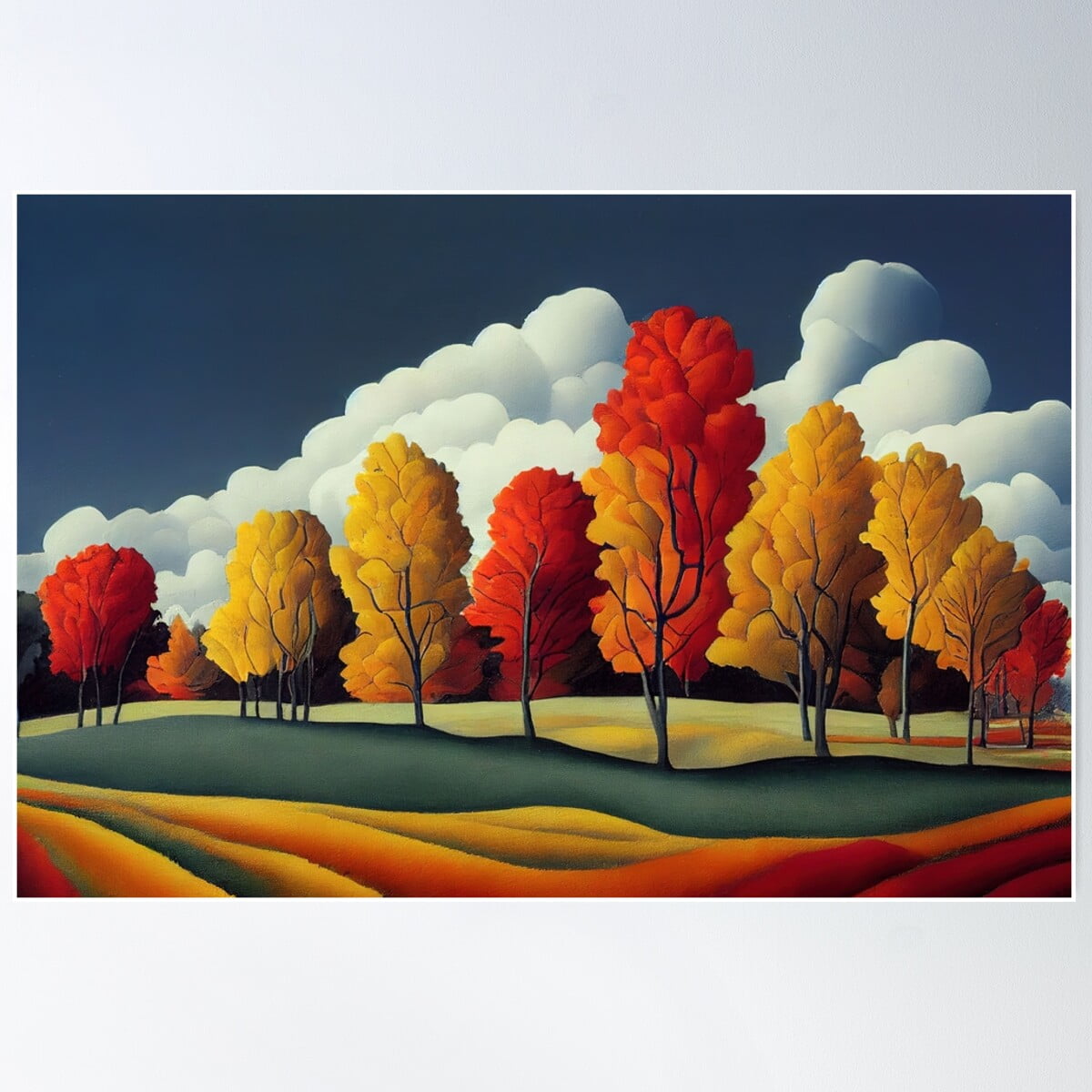 Autumn Forest Art Deco Landscape Painting Poster Wall Art, Modern Wall  Decor For Living Room Bedroom, 8x12 UNFRAMED - Walmart.com, image size:1200x1200