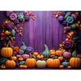 thumbnail image 1 of Autumn Forest Backdrop Fall Farm Barn Pumpkin Thanksgiving Harvest Season Maple Baby Portrait Photography Background, 1 of 5