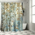 thumbnail image 1 of Autumn Forest Retreat: Waterproof Birch Tree Shower Curtain with Hooks – Durable & Eco-Friendly, Perfect for Modern Home Decor, 1 of 7