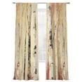 thumbnail image 1 of Autumn Forest Sheer Curtains 2 Panels Set Fall Watercolor Trees Sheer Window Curtains Light Filtering Rod Pocket Voile Drapes for Bedroom Living Room 52"X108", 1 of 8