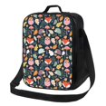 Autumn Fox Owl School Lunch Box for Boys Girls, Reusable Insulated