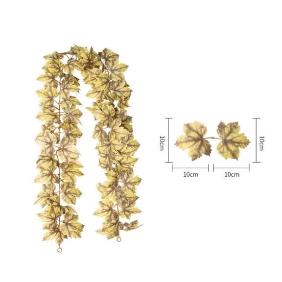Autumn Garland with Maple Leaves, Pumpkins and Berry Accents, Artificial Fall Garland for Wedding Arch, Photo Backdrop, Reception Venue, Party Decoration, Event Display, 1 PC
