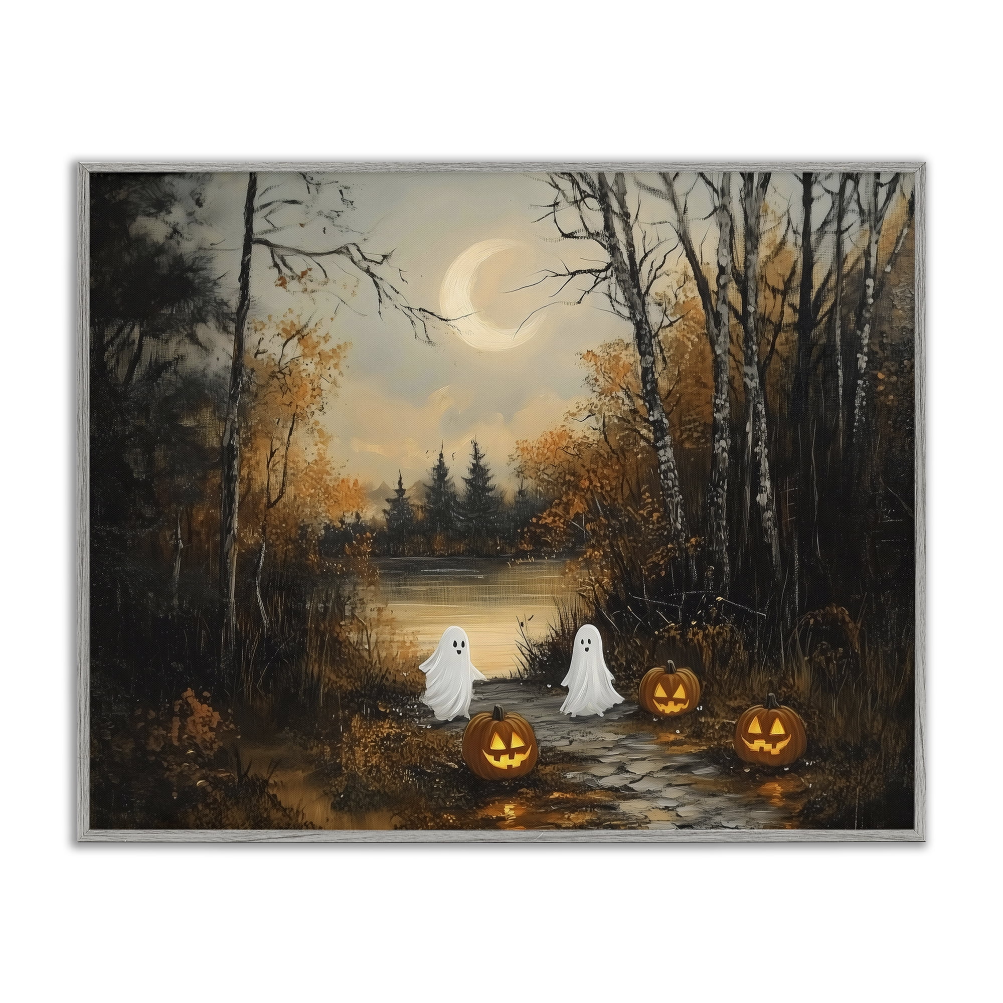 Autumn Ghosts at Lake Gray Framed Giclee Art, design by Arlington Prints