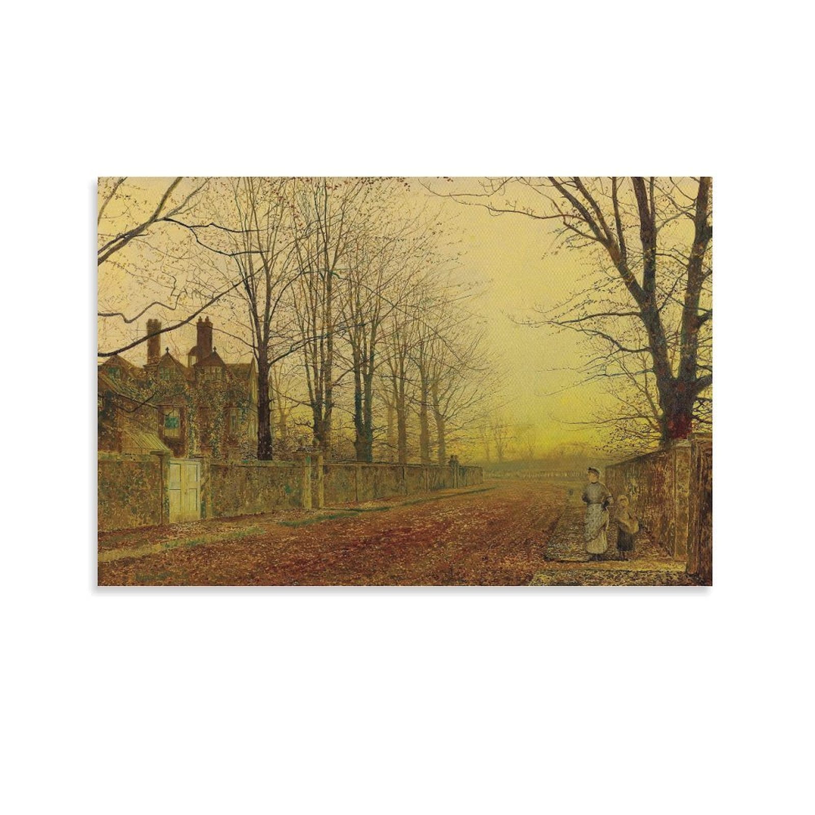 Wee Blue Coo Grußkarte 'Autumn's Glow' Nach J.A. Grimshaw - Hochwertiger Druck, 17,5x12,5 Cm