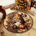 thumbnail image 1 of Taicans ‌Autumn Gnome Area Rug - 23.6in/60cm Round,Fall Decor with Pumpkins & Leaves,Cozy Farmhouse Style,Seasonal Floor Mat for Living Room,Thanksgiving/Winter Decor‌, 1 of 6
