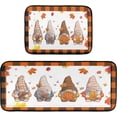 thumbnail image 1 of Autumn Gnome Orange Check Kitchen Mats Fall Maples Buffalo Plaid Kitchen Rugs Runner Laundry Rug Non Slip Doormats Soft Floor Door Mats Carpet Home Decor Set of 2, 1 of 6