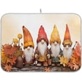 thumbnail image 1 of Autumn Gnomes Dish Drying Mat, Absorbent Microfiber Pad Protector For Kitchen Counter Top Mat Dish Drainboard 16x18in, 1 of 7