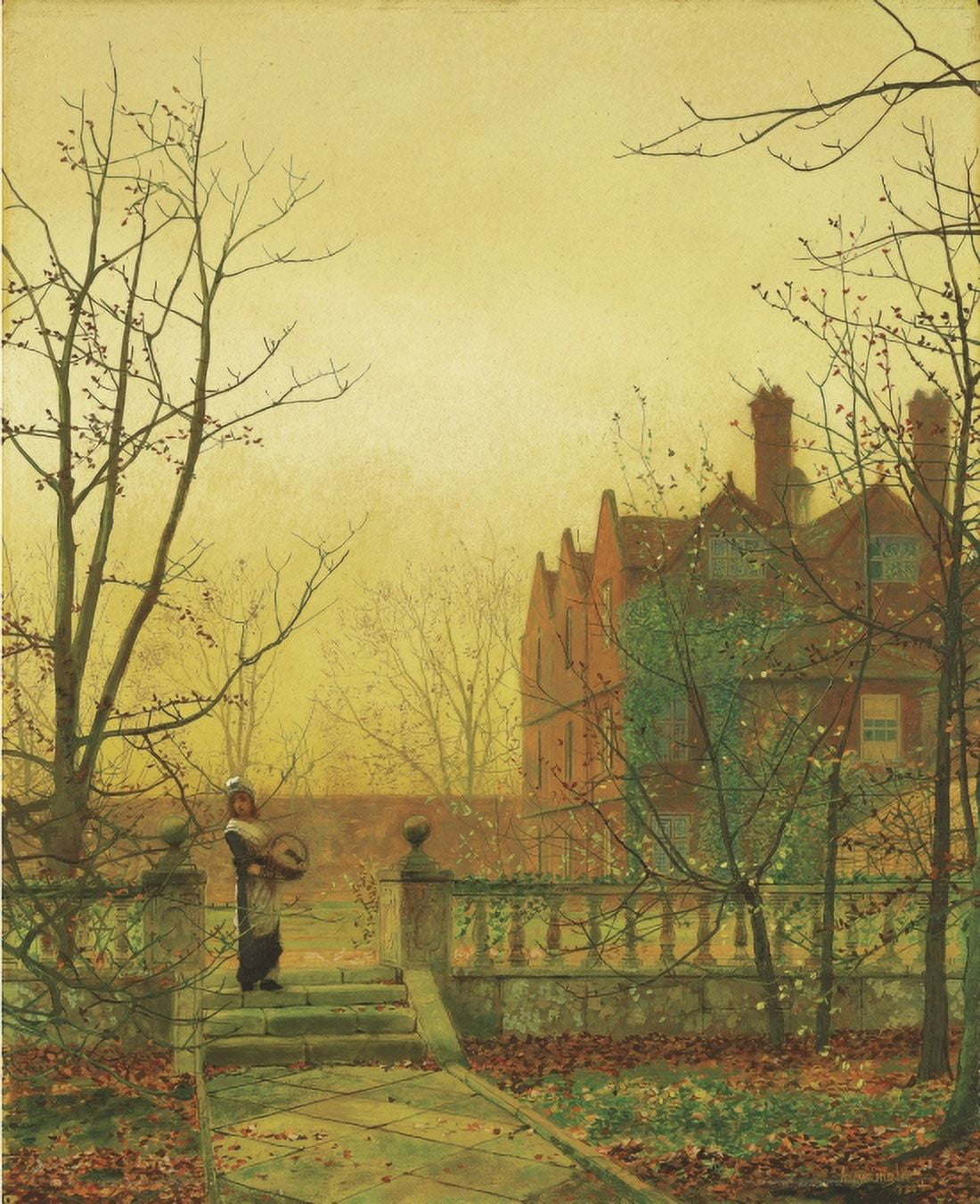 Autumn Gold Canvas Art - John Atkinson Grimshaw (18 x 24)