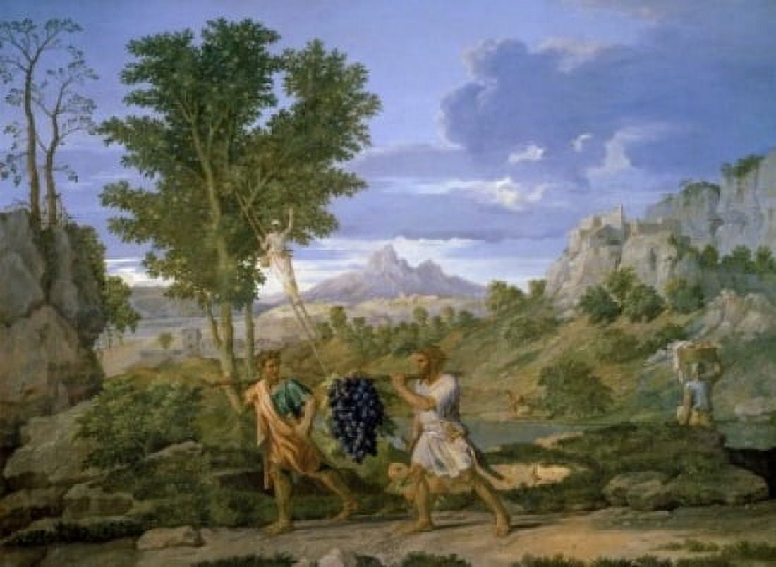 Autumn or the Grapes from the Promised Land by Nicolas Poussin circa 1660 1594-1665 France Paris Musee du Louvre Canvas Art - Nicolas Poussin (24 x 36)