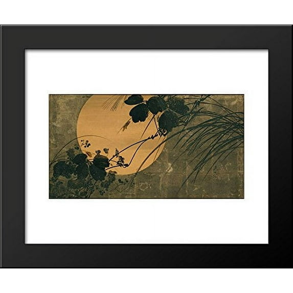 Autumn Grasses in Moonlight 20x24 Framed Art Print by Shibata Zeshin