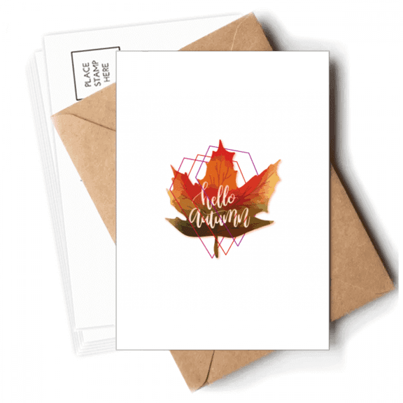 Autumn Greetings Emotional Maple Postcards Envelopes Blank Note Cards Mailing