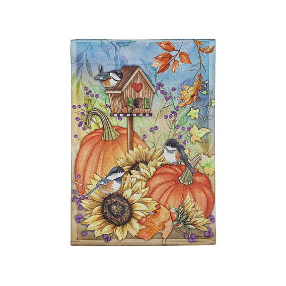 Autumn Greetings Garden Suede Flag