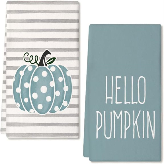 Autumn Halloween Pumpkin Ghost Hand Towels,Fall Seasonal Decorative Kitchen Dish Towels,Super Absorbent Soft Multipurpose Cleaning Cloth For Bathroom Kitchen Home Decor