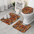 thumbnail image 1 of Autumn Halloween Pumpkin Pattern Bathroom Rugs Sets 3 Piece,Toilet Cover Set,Absorbent Non Slip Bathroom Mats Sets with U-Shaped Contour Rug Toilet Rug Set, 1 of 5