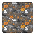 thumbnail image 1 of Gray Halloween Boo Icons Square Fitted Tablecloth with Elastic Edge,Square Table Cover,Washable Elastic Table Cover for Home Kitchen Party Decor 36"x36", 1 of 6