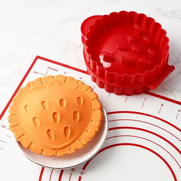 Autumn Handmade Pie Pie Dough Tool for Halloween Pocket Pie with Pumpkin Shape Baking Cake Mould Cake,5*6.06 inch,Red