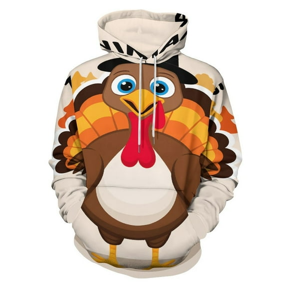 Autumn Happy Thanksgiving Turkey 3D Print Hoodie Men Women Autumn Thin Pullover Sweatshirt Vintage Streetwear Tops