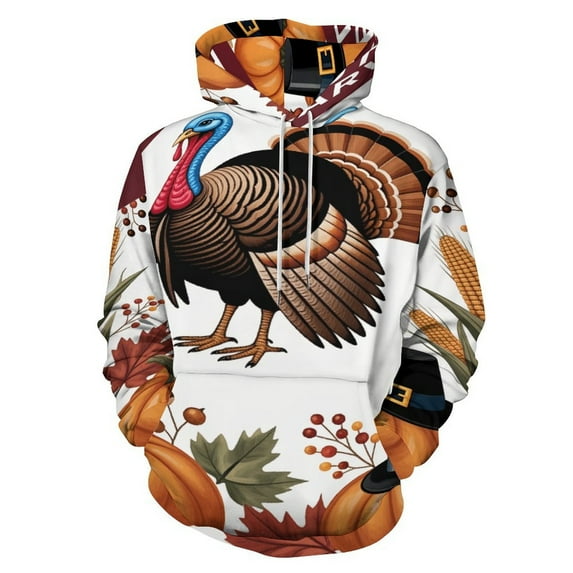 Autumn Happy Thanksgiving Turkey 3D Print Hoodie Men Women Autumn Thin Pullover Sweatshirt Vintage Streetwear Tops