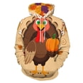 thumbnail image 1 of Autumn Happy Thanksgiving Turkey Men's Women New Sweatshirt Hoodie Men's Plus Size Sweatshirt Hooded Sweatshirt 3d Printed Street Men's Cloth, 1 of 6
