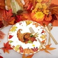 thumbnail image 1 of Autumn Harvest Dinner Plates - Festive 9.8 Inch Disposable Tableware for Thanksgiving & Friendsgiving, 1 of 6