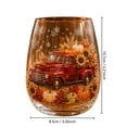 thumbnail image 1 of Autumn Harvest Glass Cup, Fall Thanksgiving Themed Drinking Glass | Stemless Wine Glass, Festive Table Decor Drinkware, Ideal Holiday Housewarming Gift for Home Party Entertainment, 1 of 7