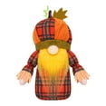 thumbnail image 1 of Autumn Harvest Gnome Plush Doll with Braided Hair, Pumpkin Hat, and Plaid Outfit – Fall Festival Tabletop Decoration for Home, Office, or Party Display, 11 Inches Tall, 1 of 4