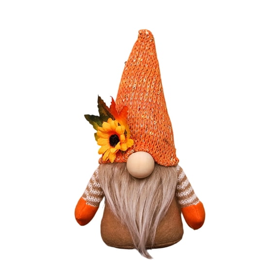 Autumn Harvest Gnome,Sunflower Accent Hat Farmhouse Fall Ornament for Thanksgiving Home Table Mantel