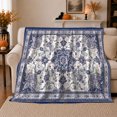 thumbnail image 1 of Autumn Harvest Mandala Design, Cozy Friendship Quote Scene, Warm Flannel Blanket for Living Room and Reading Nook, Art Lovers Thanksgiving Gift, Artistic Home Decor, 1 of 9