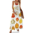 thumbnail image 1 of Autumn Harvest Maple Leaves Thanksgiving Design Sleeveless Dress Woman Fashion Long Dresses Women's Summer Suit Dress 2025, 1 of 7