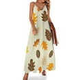 thumbnail image 1 of Autumn Harvest Maple Leaves Thanksgiving Design Sleeveless Dress Woman Fashion Long Dresses Women's Summer Suit Dress 2025, 1 of 7