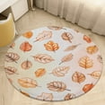 thumbnail image 1 of Autumn Harvest Maple Leaves Thanksgiving Round Rugs -Washable Non-Slip Small Round Area Rug Throw Soft Circle Rugs for Bedroom, Modern Print Indoor Carpet for Entryway Sofa Living Room, 1 of 6