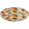 thumbnail image 1 of Autumn Harvest Maple Leaves Thanksgiving Round Small Area Rug, Print Non Slip Washable Floor Mat, Soft Throw Rug for Living Room, Powder Room Entryway, Bathroom, Bedside, 1 of 6