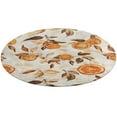 thumbnail image 1 of Autumn Harvest Maple Leaves Thanksgiving Round Small Area Rug, Print Non Slip Washable Floor Mat, Soft Throw Rug for Living Room, Powder Room Entryway, Bathroom, Bedside, 1 of 6