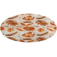 thumbnail image 1 of Autumn Harvest Maple Leaves Thanksgiving Round Small Area Rug, Print Non Slip Washable Floor Mat, Soft Throw Rug for Living Room, Powder Room Entryway, Bathroom, Bedside, 1 of 6