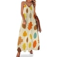 thumbnail image 1 of Autumn Harvest Maple Leaves Thanksgiving Sleeveless Dress Women's Luxury Party Dress Birthday Dresses for Women, 1 of 7