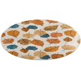 thumbnail image 1 of Autumn Harvest Maple Leaves Thanksgiving Soft Bedroom Round Area Rug, Washable Cute Nursery Circle Throw Mat, Non-Slip Contemporary Small Low Pile Floor Carpet for Dorm Bedside, 1 of 6
