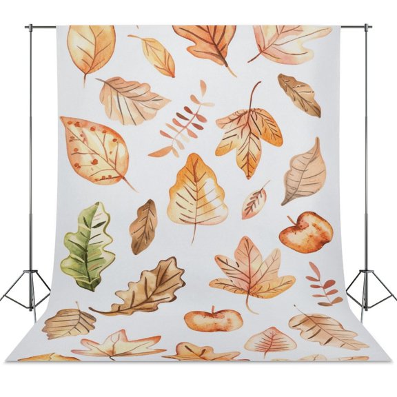 Autumn Harvest Maple Leaves Thanksgiving Spring Wall Backdrop Background Floral Backdrops 5x7FT